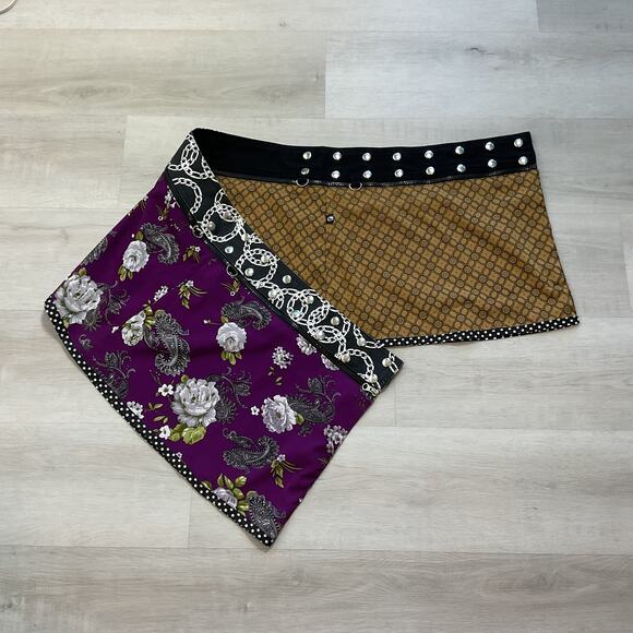 Zand Amsterdam Adjustable Reversible Wrap Skirt Floral Paisley One Size - Picture 1 of 13